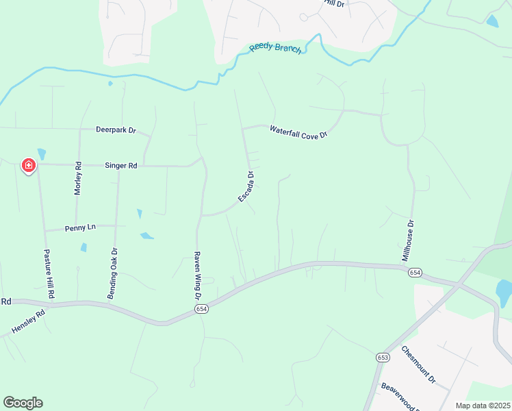map of restaurants, bars, coffee shops, grocery stores, and more near 12511 Escada Drive in Chesterfield