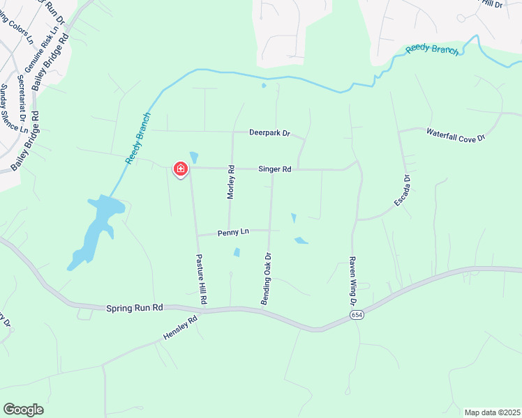 map of restaurants, bars, coffee shops, grocery stores, and more near 9640 Bending Oak Drive in Midlothian