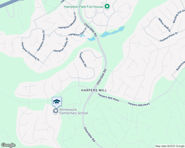 map of restaurants, bars, coffee shops, grocery stores, and more near 16006 Longlands Road in Chesterfield