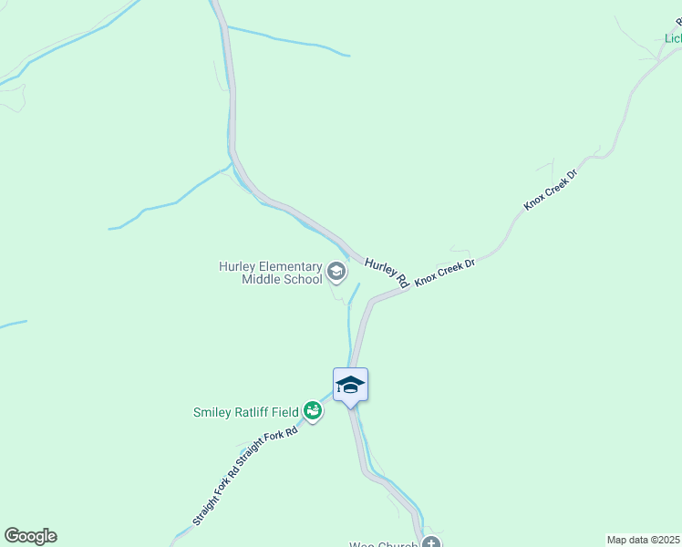 map of restaurants, bars, coffee shops, grocery stores, and more near 6911 Hurley Road in Hurley