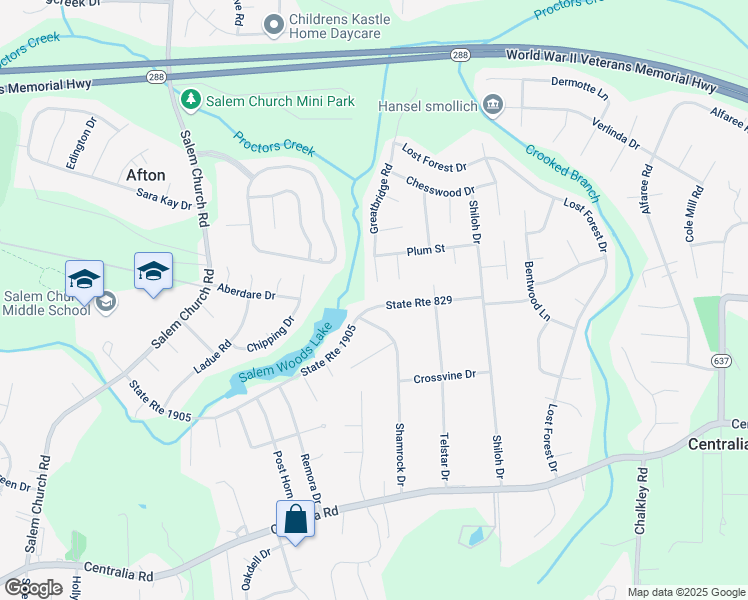 map of restaurants, bars, coffee shops, grocery stores, and more near 5354 Thornington Drive in Richmond