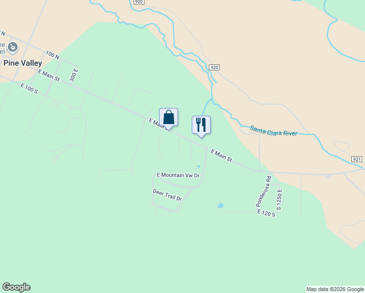 map of restaurants, bars, coffee shops, grocery stores, and more near 55 Pine Acres Circle in Pine Valley
