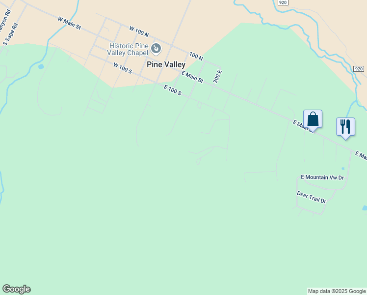 map of restaurants, bars, coffee shops, grocery stores, and more near 324 Stone Meadow Drive in Pine Valley