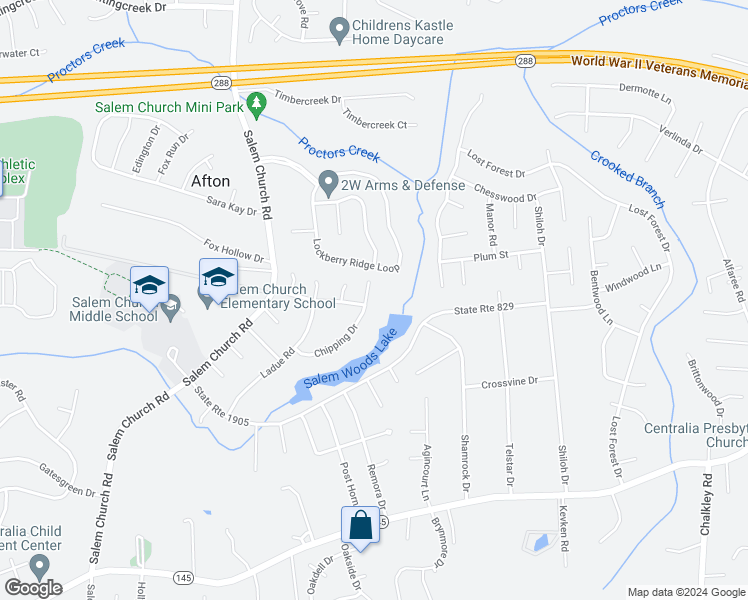 map of restaurants, bars, coffee shops, grocery stores, and more near 9407 Chipping Drive in Richmond