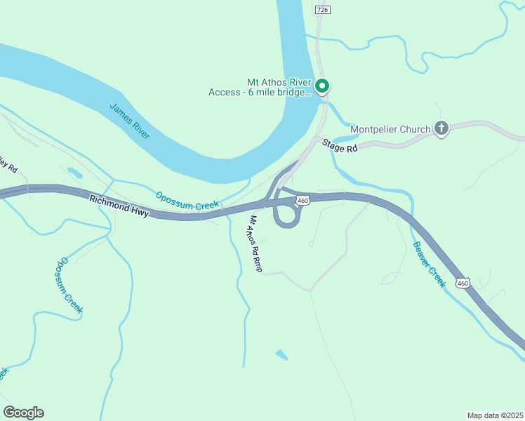 map of restaurants, bars, coffee shops, grocery stores, and more near 7033 Richmond Highway in Lynchburg