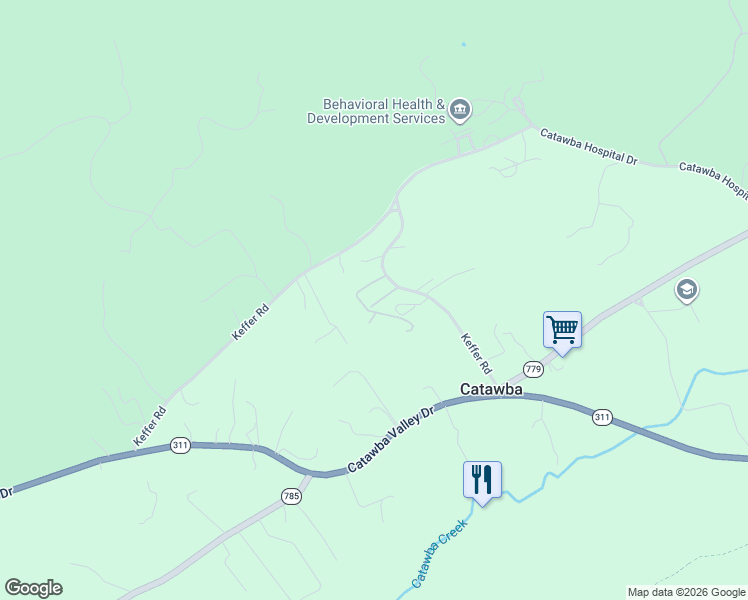 map of restaurants, bars, coffee shops, grocery stores, and more near 5062-5064 Bryant Ln in Roanoke