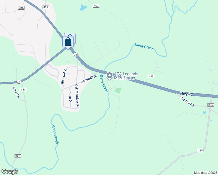 map of restaurants, bars, coffee shops, grocery stores, and more near 211 Cane Creek Ln in Jackson