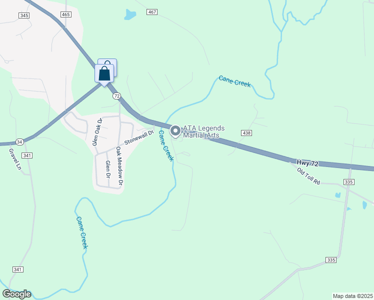 map of restaurants, bars, coffee shops, grocery stores, and more near 211 Cane Creek Lane in Jackson