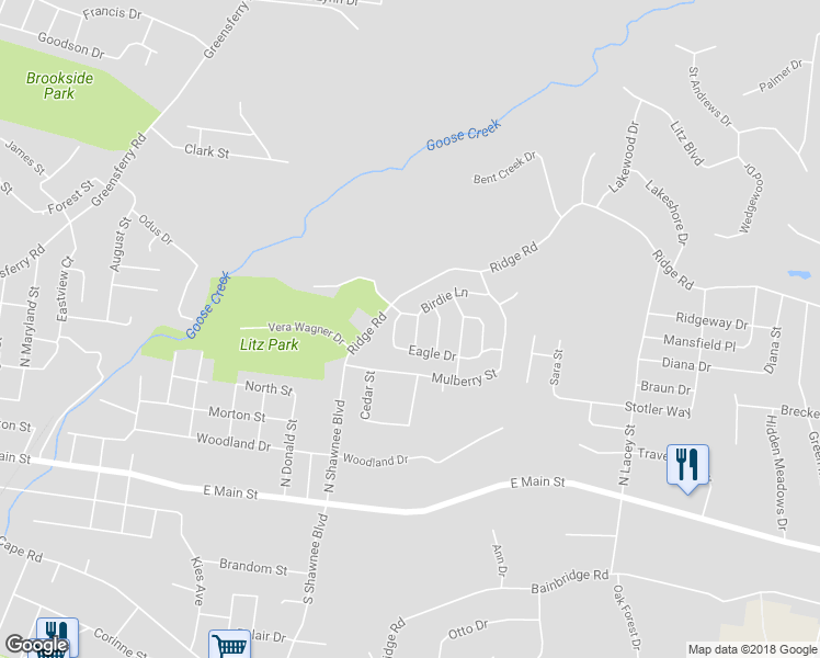 map of restaurants, bars, coffee shops, grocery stores, and more near 811 Birdie Lane in Jackson