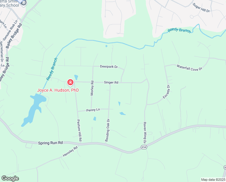 map of restaurants, bars, coffee shops, grocery stores, and more near 9615 Bending Oak Drive in Midlothian