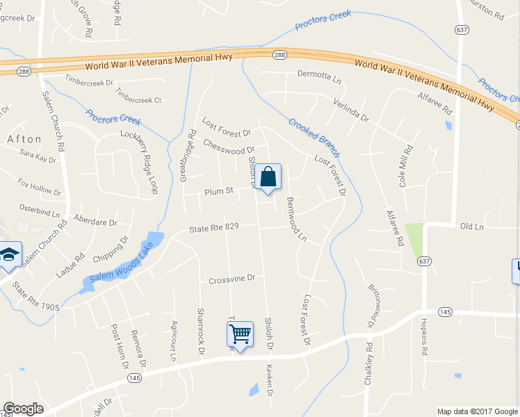 map of restaurants, bars, coffee shops, grocery stores, and more near 5113 Malcott Drive in Richmond