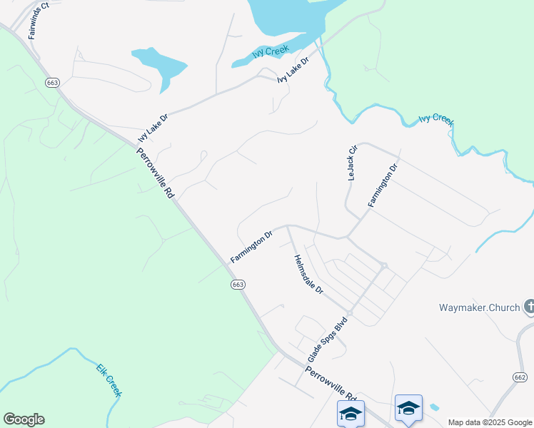 map of restaurants, bars, coffee shops, grocery stores, and more near 1199 Whispering Springs Court in Forest