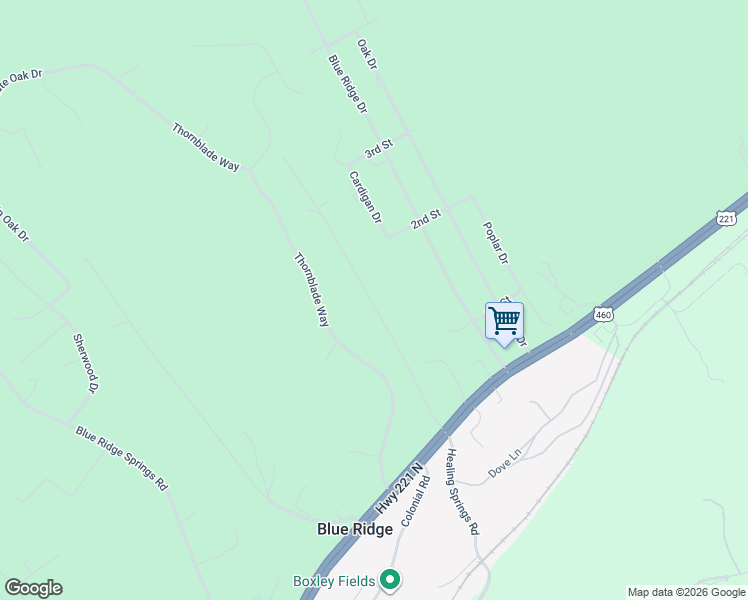 map of restaurants, bars, coffee shops, grocery stores, and more near 1-699 Fields Avenue in Blue Ridge