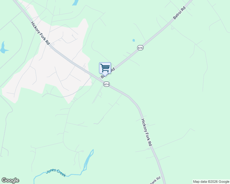 map of restaurants, bars, coffee shops, grocery stores, and more near 4134 Hickory Fork Road in Gloucester