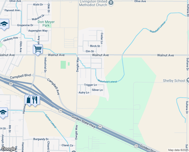 map of restaurants, bars, coffee shops, grocery stores, and more near 519 Sauber Court in Livingston