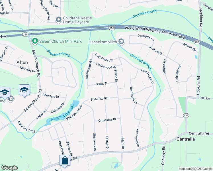 map of restaurants, bars, coffee shops, grocery stores, and more near 5235 Plum Street in Richmond