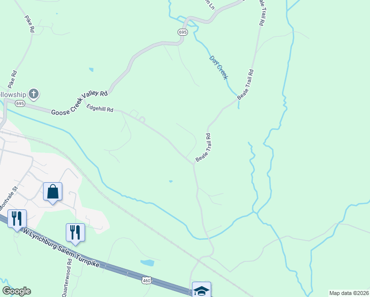 map of restaurants, bars, coffee shops, grocery stores, and more near 1128 Berrymans Road in Montvale