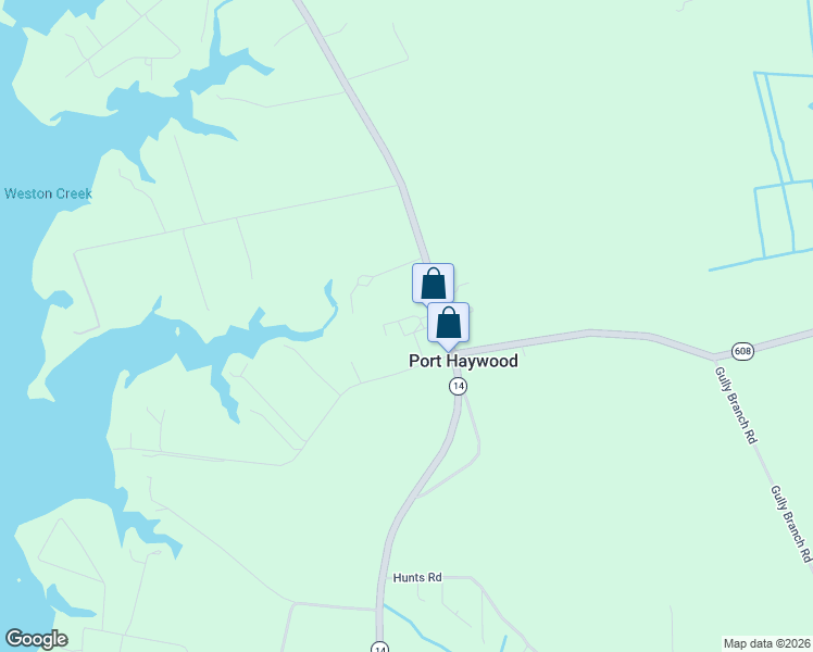 map of restaurants, bars, coffee shops, grocery stores, and more near Woodstock Lane in Port Haywood