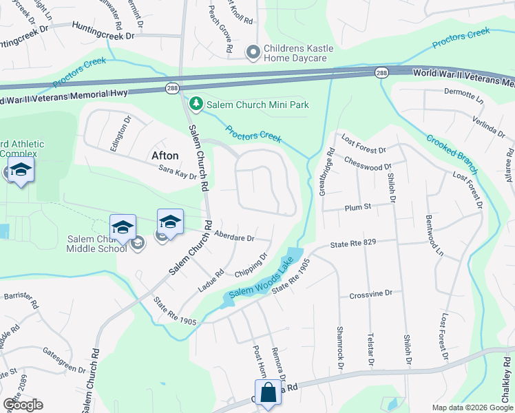 map of restaurants, bars, coffee shops, grocery stores, and more near 9330 Croft Crossing Court in Richmond