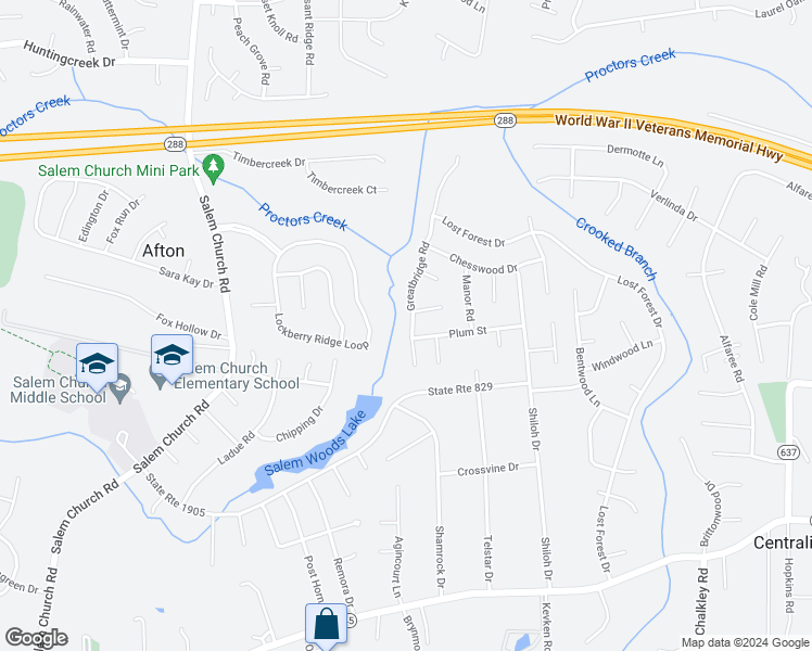 map of restaurants, bars, coffee shops, grocery stores, and more near 9412 Greatbridge Road in Richmond