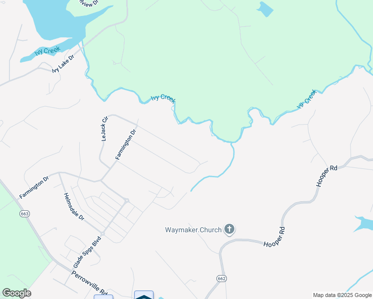 map of restaurants, bars, coffee shops, grocery stores, and more near 1698 LeJack Circle in Forest