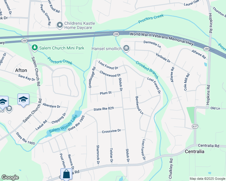 map of restaurants, bars, coffee shops, grocery stores, and more near 5224 Plum Street in Richmond