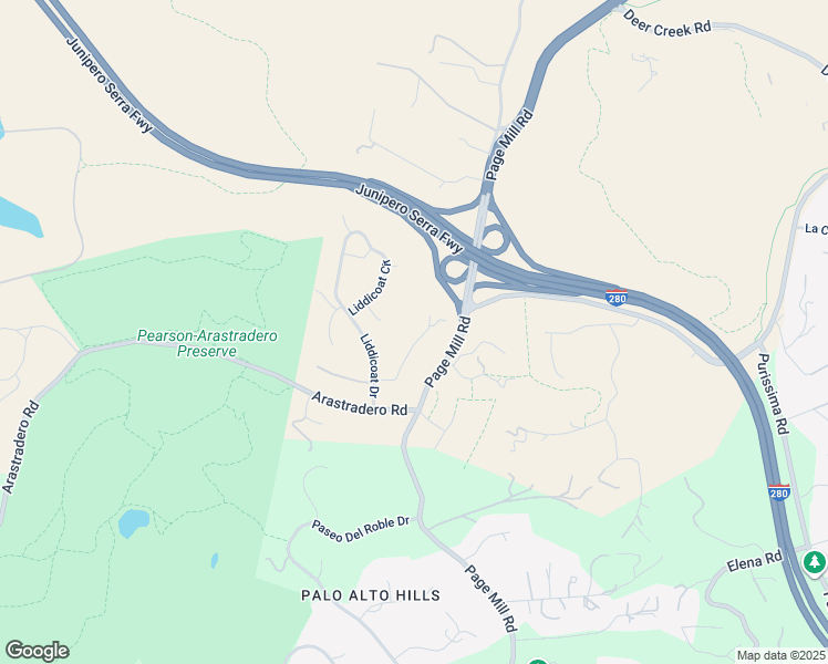 map of restaurants, bars, coffee shops, grocery stores, and more near 14227 Amherst Court in Los Altos Hills