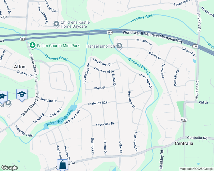 map of restaurants, bars, coffee shops, grocery stores, and more near 5224 Plum Street in Richmond
