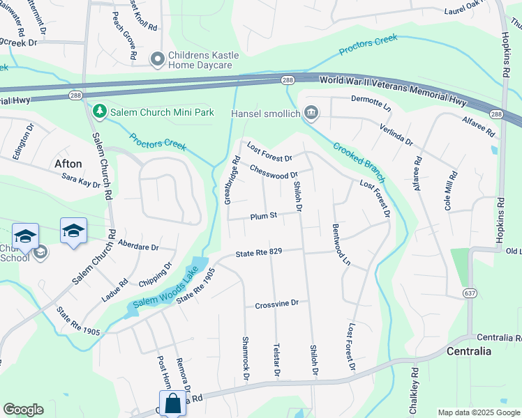 map of restaurants, bars, coffee shops, grocery stores, and more near 9348 Telstar Drive in Richmond