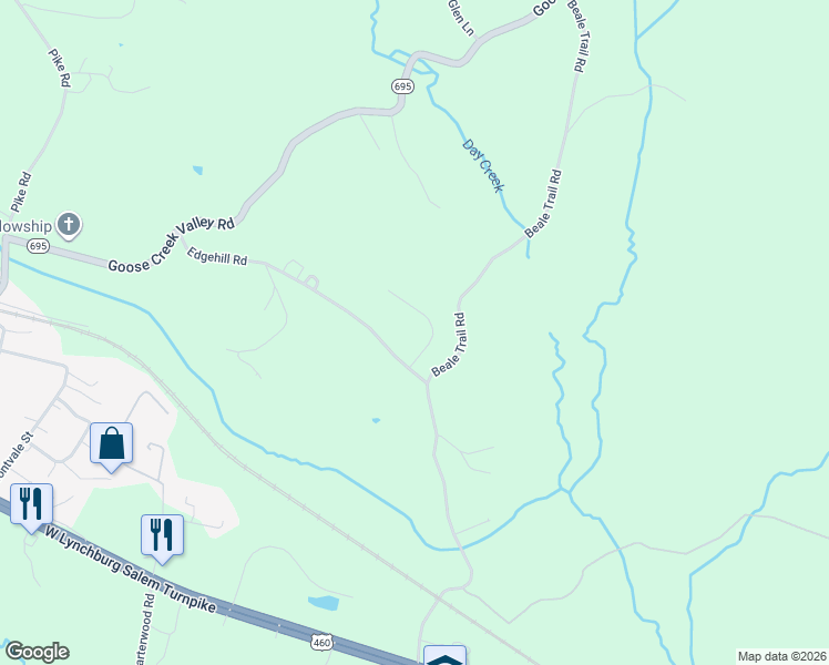 map of restaurants, bars, coffee shops, grocery stores, and more near 1128 Berrymans Road in Montvale