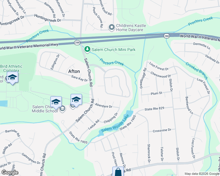 map of restaurants, bars, coffee shops, grocery stores, and more near 9330 Croft Crossing Court in Richmond
