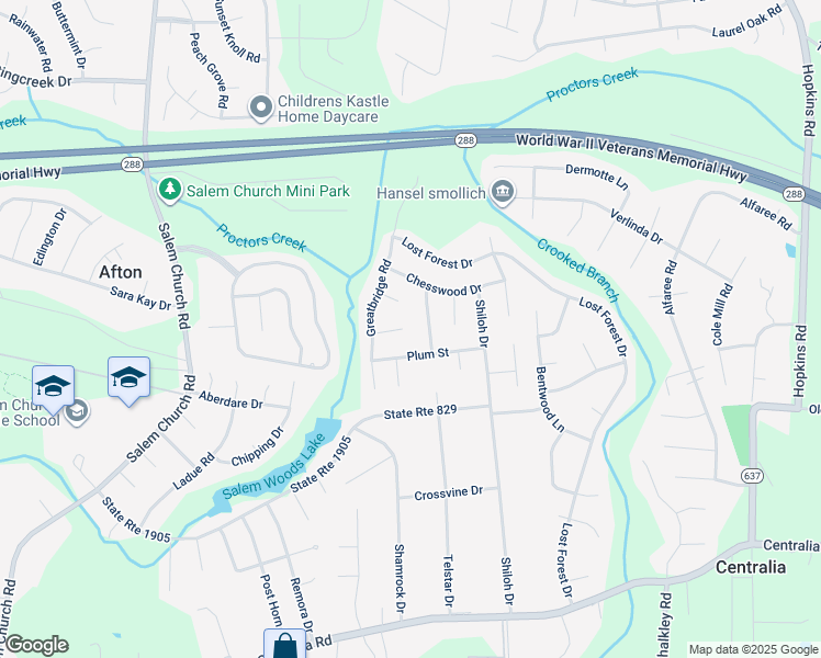 map of restaurants, bars, coffee shops, grocery stores, and more near 5300 Greatbridge Terrace in Richmond