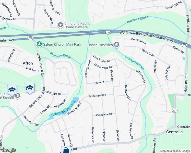 map of restaurants, bars, coffee shops, grocery stores, and more near 5300 Greatbridge Terrace in Richmond