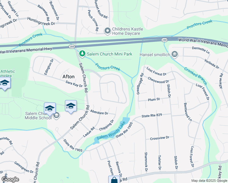 map of restaurants, bars, coffee shops, grocery stores, and more near 5131 Croft Crossing Drive in Richmond