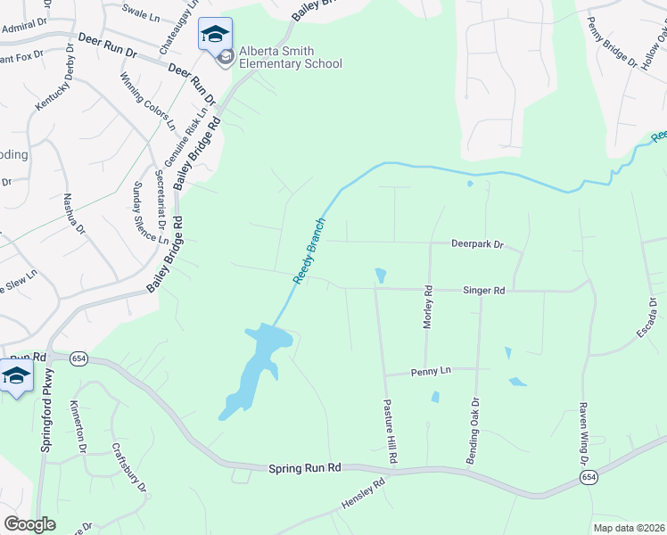 map of restaurants, bars, coffee shops, grocery stores, and more near 13020 Singer Road in Midlothian