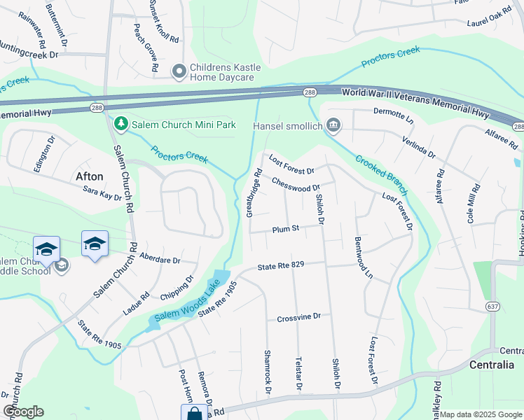 map of restaurants, bars, coffee shops, grocery stores, and more near 5308 Greatbridge Terrace in Richmond