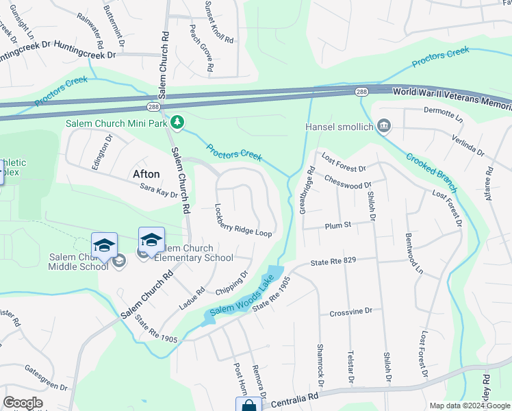 map of restaurants, bars, coffee shops, grocery stores, and more near 5130 Croft Crossing Drive in Richmond