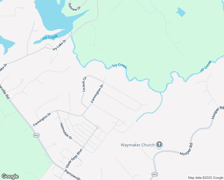map of restaurants, bars, coffee shops, grocery stores, and more near 1527 LeJack Circle in Forest
