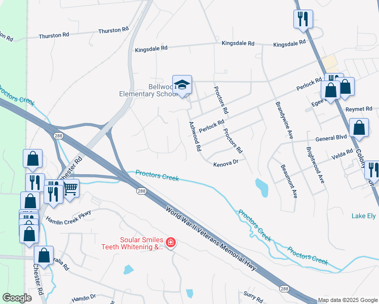 map of restaurants, bars, coffee shops, grocery stores, and more near 9717 Ransom Hills Terrace in Richmond