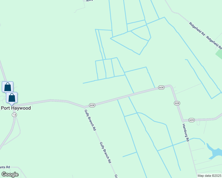 map of restaurants, bars, coffee shops, grocery stores, and more near 815 Hamburg Road in Port Haywood