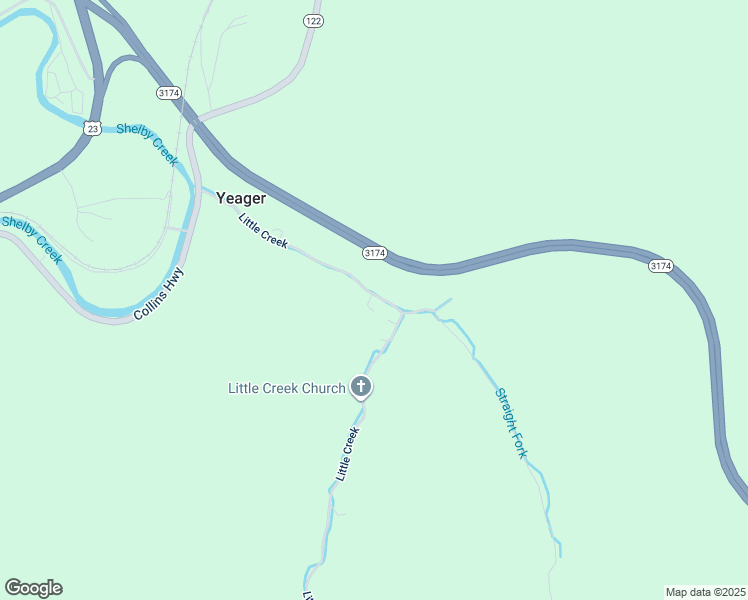map of restaurants, bars, coffee shops, grocery stores, and more near 181 Little Creek in Pikeville
