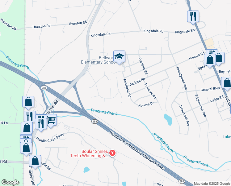 map of restaurants, bars, coffee shops, grocery stores, and more near 3206 Ransom Hills Road in Richmond