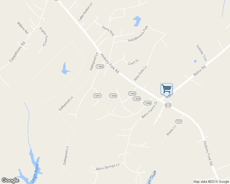 map of restaurants, bars, coffee shops, grocery stores, and more near 6376 Bolling Brook Lane in Gloucester Courthouse