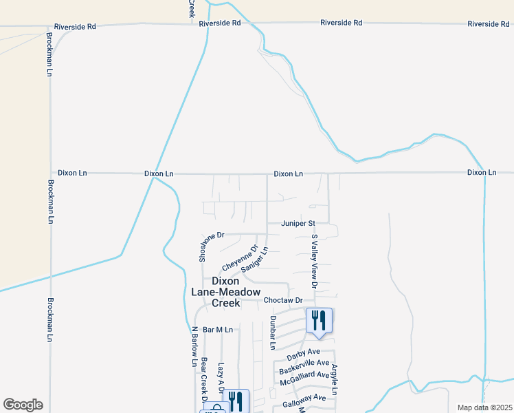 map of restaurants, bars, coffee shops, grocery stores, and more near 2420 West Street in Bishop