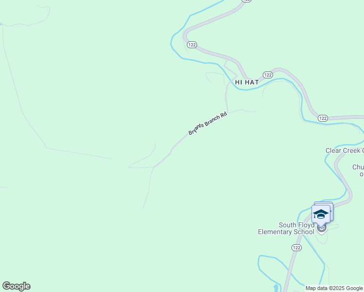 map of restaurants, bars, coffee shops, grocery stores, and more near Bryant Branch in McDowell