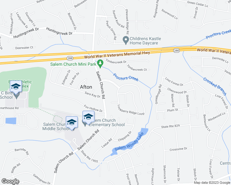 map of restaurants, bars, coffee shops, grocery stores, and more near 9824 Lockberry Ridge Loop in Richmond