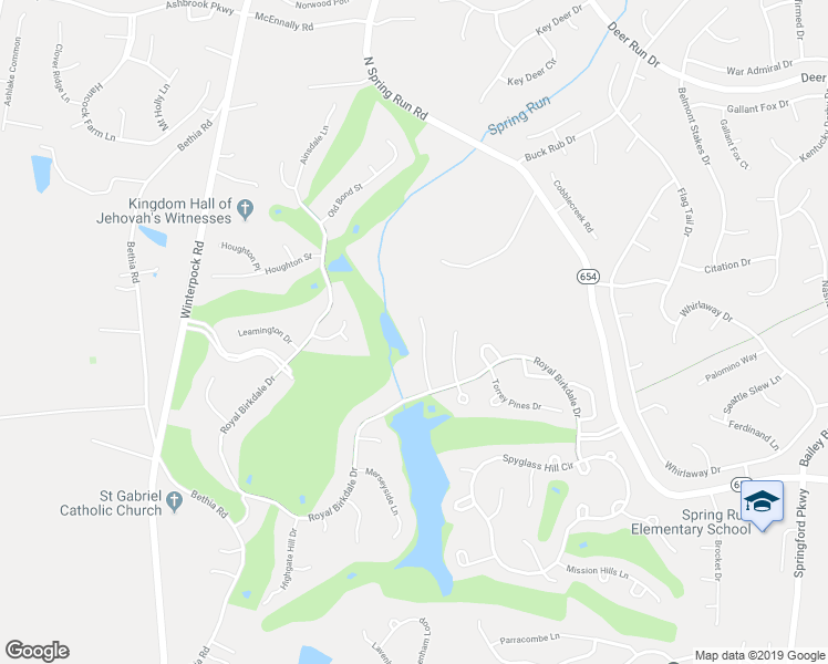 map of restaurants, bars, coffee shops, grocery stores, and more near 8524 Sunningdale Terrace in Chesterfield