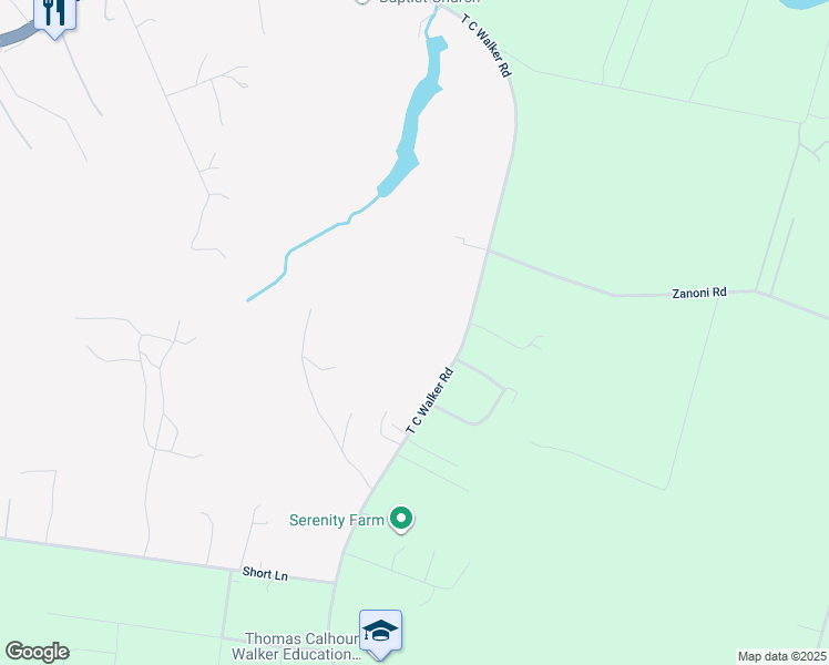 map of restaurants, bars, coffee shops, grocery stores, and more near 6496 T C Walker Road in Gloucester