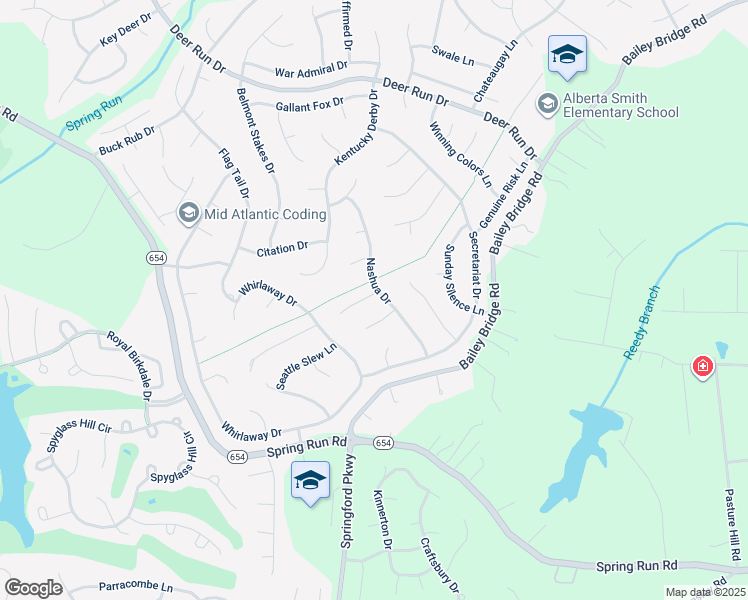 map of restaurants, bars, coffee shops, grocery stores, and more near 13703 Nashua Terrace in Midlothian