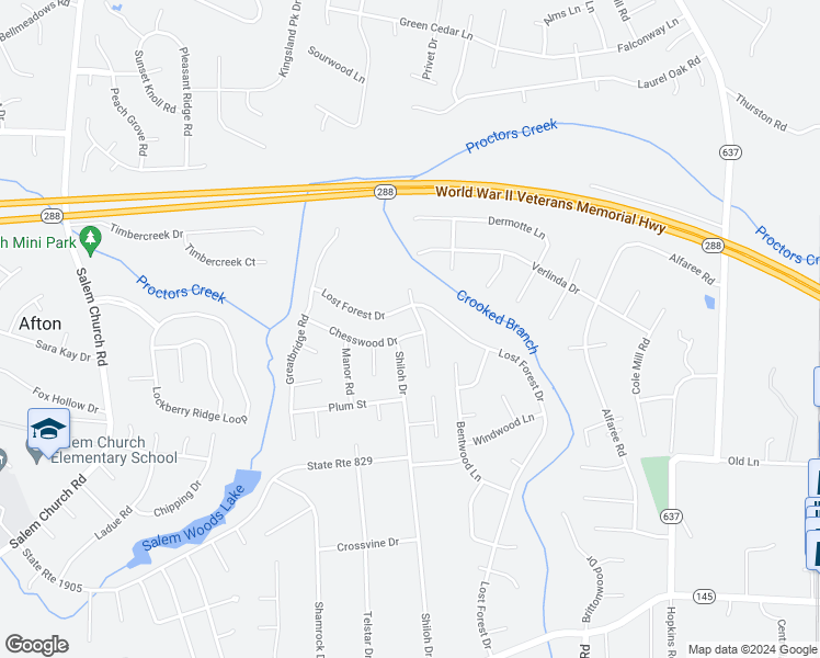 map of restaurants, bars, coffee shops, grocery stores, and more near 5106 Chesswood Drive in Richmond
